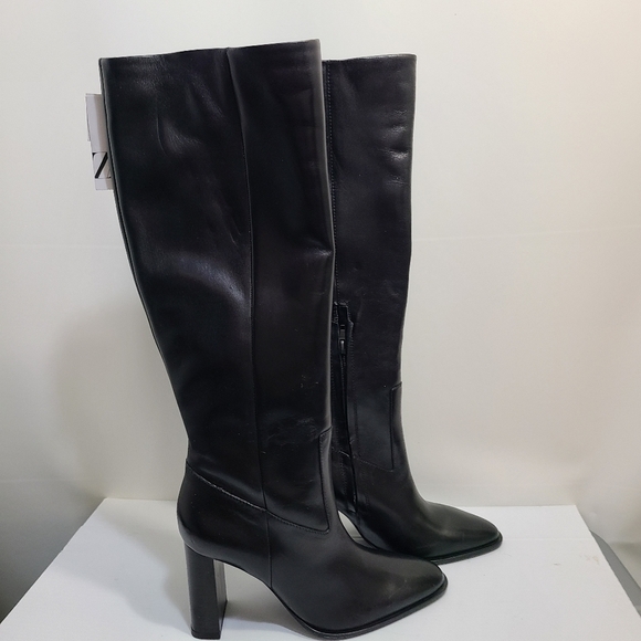 ZARA HEELED KNEE HIGH BOOTS BLACK SIZE 6.5 | 1002/013 - Picture 5 of 11